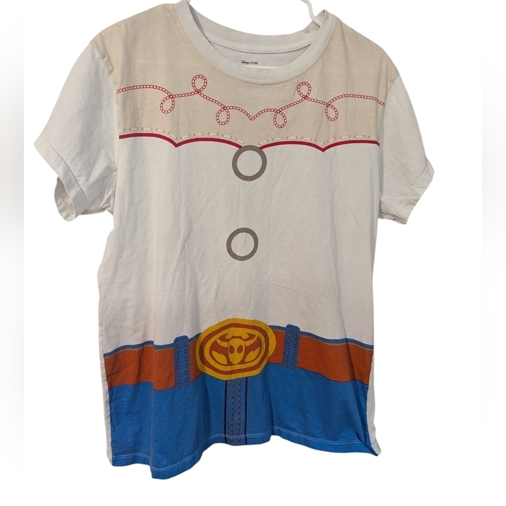 Disney Toy Story,White and Blue Graphic T-Shirt,Size L